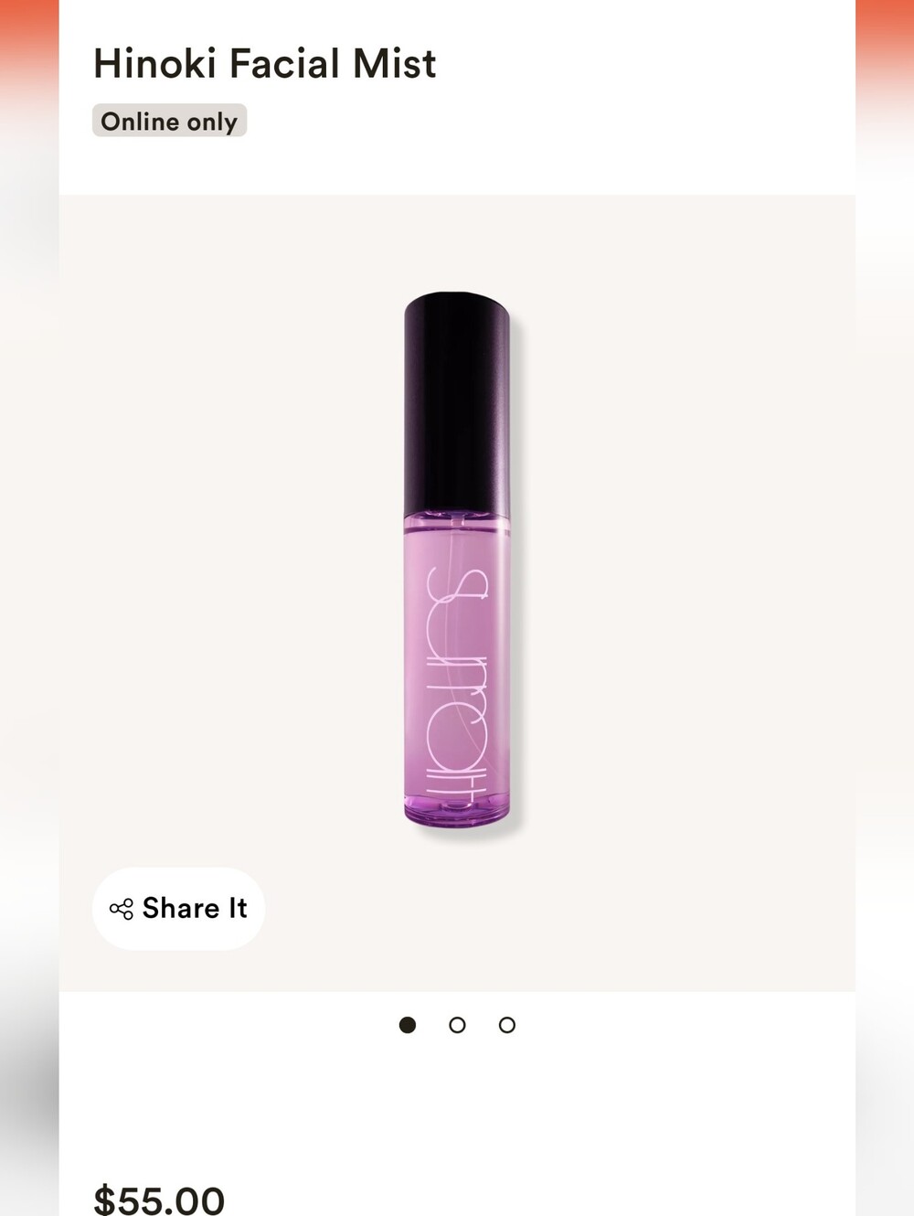 Hinoki Surratt facial MIST